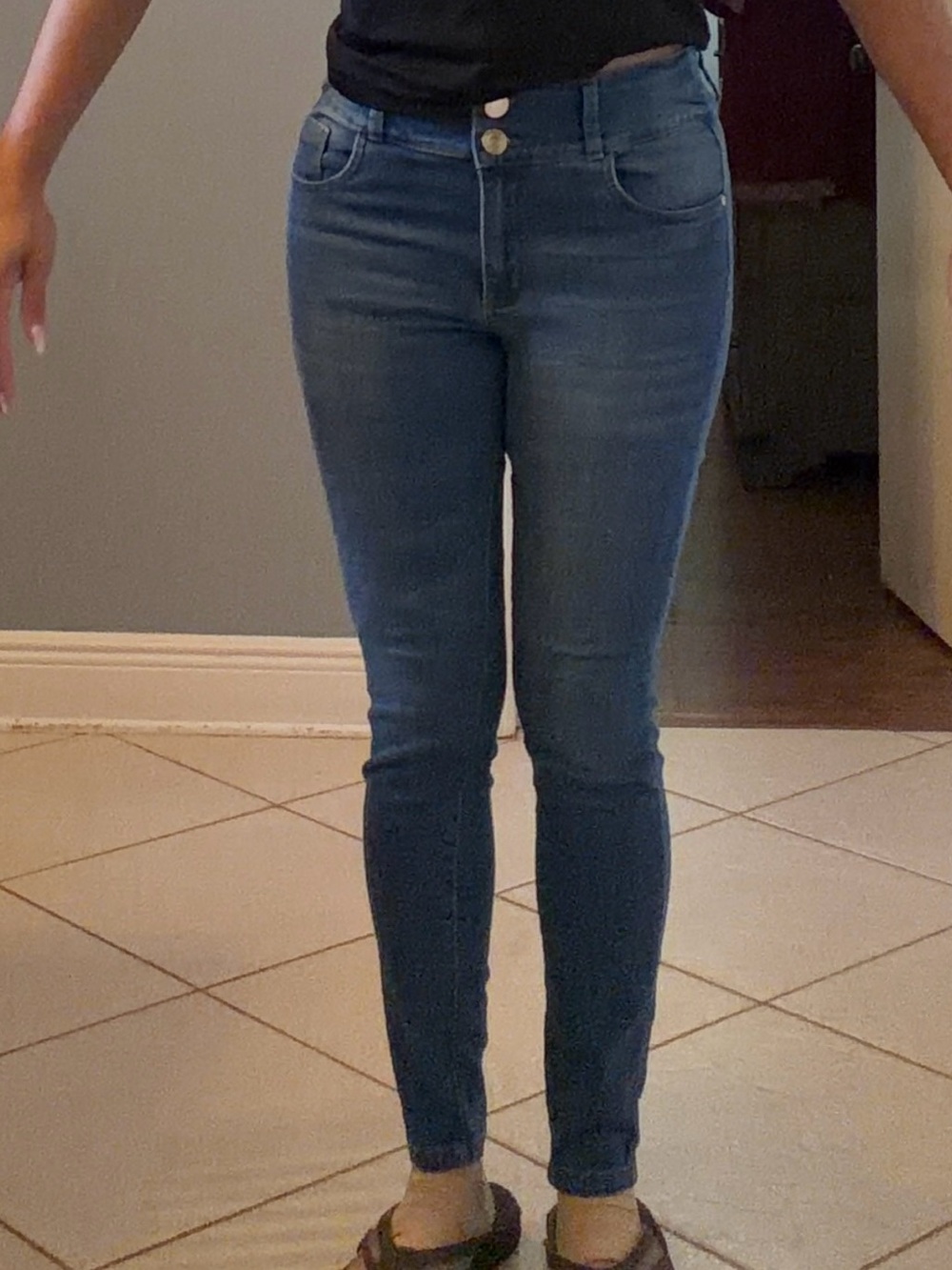 🇨🇴 Colombian Sculpting High Waist Dark Blue Skinny Jeans BBL 🍑 Effect Size 5 💫